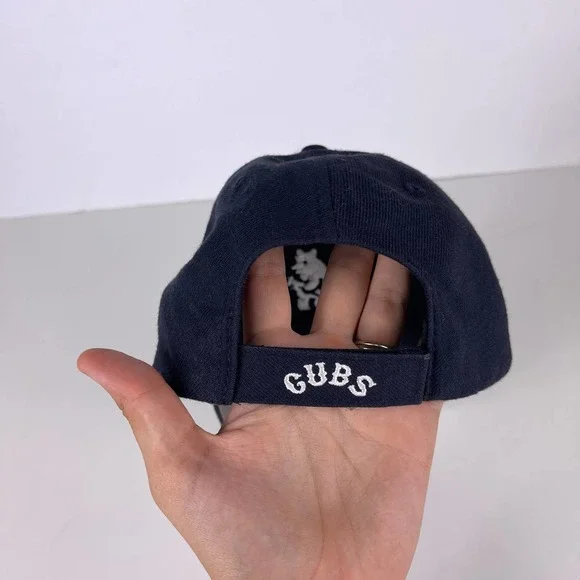 '47 Brand Chicago Cubs Cooperstown Logo Navy Blue Embroidered Wool Blend Hat OS - Picture 3 of 7